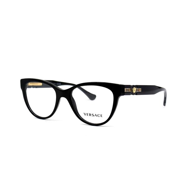 NEW VERSACE VE3304 GB1 BLACK AUTHENTIC EYEGLASSES FRAME - Picture 3 of 14